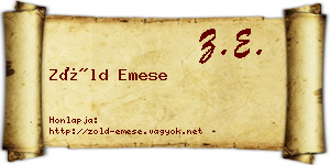 Zöld Emese névjegykártya