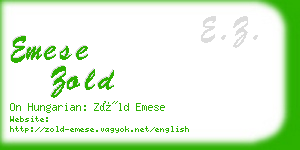 emese zold business card